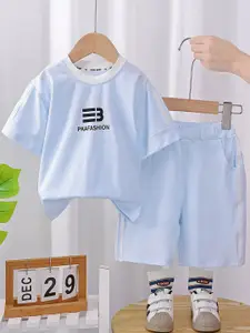 StyleCast x Revolte Boys Printed Round Neck Short Sleeves T-shirt With Shorts