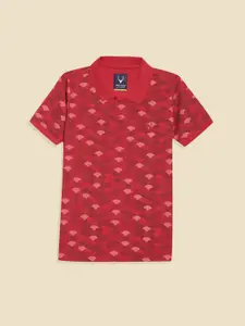 Allen Solly Junior Boys Geometric Printed Polo Collar T-Shirt