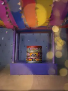 Taasha Craft Set Of 7 Threaded & Sequined Bangles