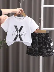 StyleCast x Revolte Boys Printed Short Sleeves T-shirt With Shorts