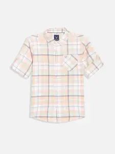 Allen Solly Junior Boys Sport Tartan Checks Pure Cotton Casual Shirt