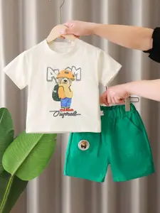 StyleCast x Revolte Boys Printed Round Neck T-shirt with Shorts