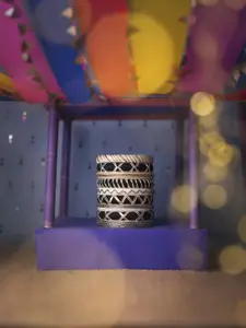 Taasha Craft Set Of 9 Threaded Bangles