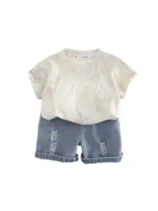 StyleCast x Revolte Boys Printed T-shirt with Shorts