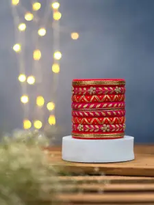 Taasha Craft Set Of 8 Cotton Threads Bangle