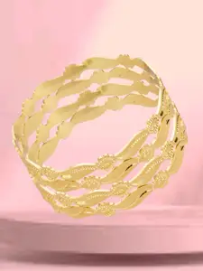 ATIBELLE Set Of 4 Gold Plated Bangles