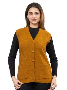 TWENTY ME Women Woollen V-Neck Sleeveless Sweater Vest
