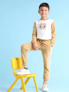 U.S. Polo Assn. Kids Boys Embroidered Pure Cotton Joggers