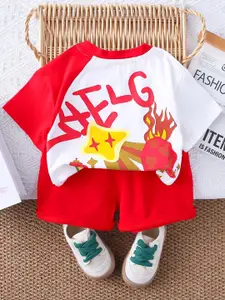 StyleCast x Revolte Boys Printed Round Neck Short Sleeves T-shirt With Shorts