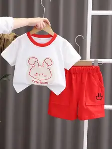 StyleCast x Revolte Boys Printed Round Neck T-shirt With Shorts