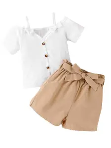 StyleCast x Revolte Girls Shoulder Straps Top With Shorts