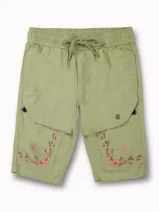 Gini and Jony Girls Embroidery Pure Cotton Shorts