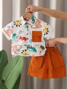 StyleCast x Revolte Boys Animal Printed Spread Collar Shirt With Shorts