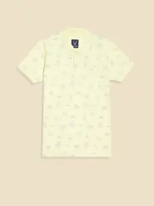 Allen Solly Junior Boys Printed Polo Collar Pure Cotton T-Shirt