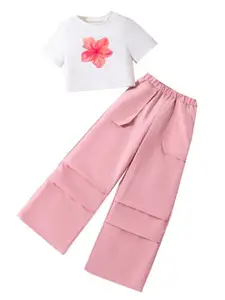 StyleCast x Revolte Girls Printed Short Sleeves T-shirt With Trousers