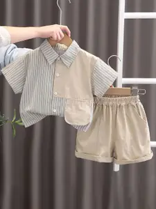 StyleCast x Revolte Boys Striped Shirt With Shorts