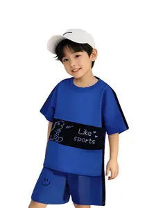 StyleCast x Revolte Boys Printed Short Sleeves T-shirt With Shorts