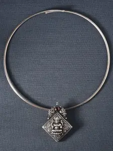 JAYPORE Silver Antique Necklace