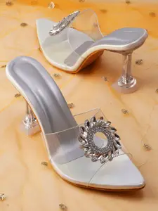 Froh Feet Women Party Synthetic Leather Kitten Peep Toes