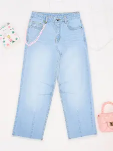 Pantaloons Junior Girls Regular Fit Mid-Rise Light Fade Jeans
