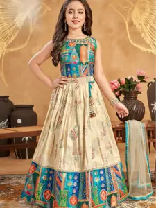 Lagorii Girls Beads and Stones Ready to Wear Lehenga & Blouse With Dupatta