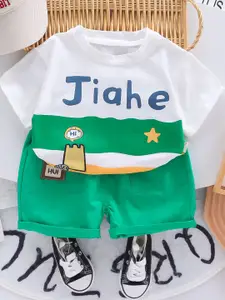 StyleCast x Revolte Boys Printed Round Neck T-shirt with Shorts