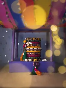 Taasha Craft Set Of 11 Stone-Studded & Beaded Bangles