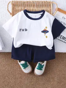 StyleCast x Revolte Boys Printed Round Neck T-shirt with Shorts