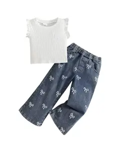 StyleCast x Revolte Girls Round Neck Top And Trousers