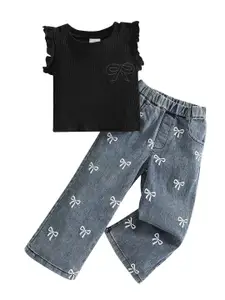 StyleCast x Revolte Girls Sleeveless Round Neck Top With Trousers