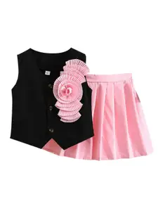 StyleCast x Revolte Girls Sleeveless Round Neck Top With Shorts