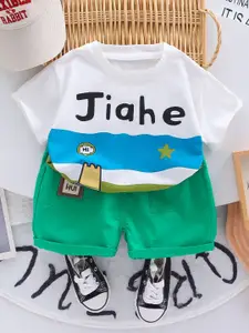 StyleCast x Revolte Boys Printed Short Sleeves T-shirt & Shorts