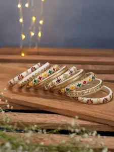 Taasha Craft Set Of 10 Handcrafted Cotton Thread Bangles