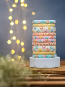 Taasha Craft Set Of 10 Handcrafted Cotton Thread Bangles