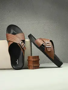 The Roadster Lifestyle Co  Faux Leather Comfortable Casual Slip On Sandals