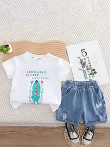 StyleCast x Revolte Boys Printed Round Neck Short Sleeves T-shirt With Shorts