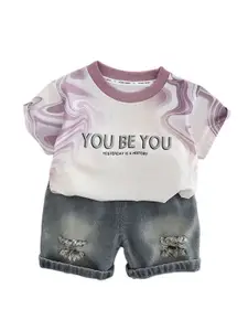 StyleCast x Revolte Boys Printed Short Sleeves T-shirt With Shorts