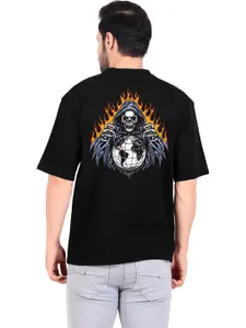 TQH Graphic Printed Drop Shoulder Sleeves Oversized T-shirt