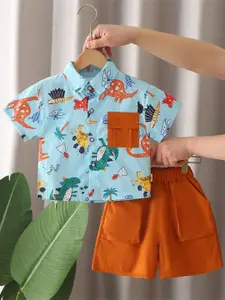 StyleCast x Revolte Boys Printed Shirt With Shorts