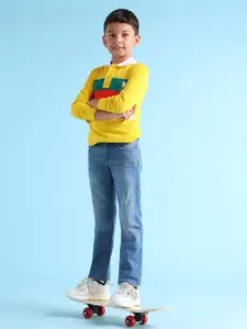 U.S. Polo Assn. Kids Boys Skinny Fit Mid-Rise Light Fade Stretchable Jeans