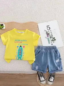 StyleCast x Revolte Boys Printed Short Sleeves T-shirt With Shorts