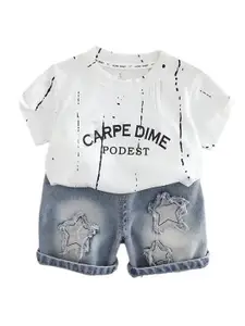 StyleCast x Revolte Boys Printed Round Neck T-shirt With Shorts