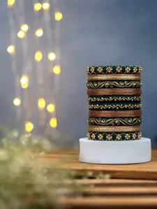 Taasha Craft Set Of 10 Handcrafted Cotton Thread Bangles