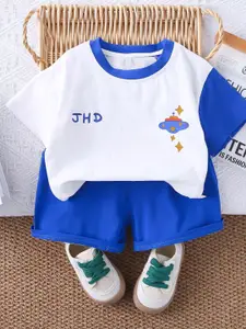 StyleCast x Revolte Boys Printed Round Neck T-shirt with Shorts