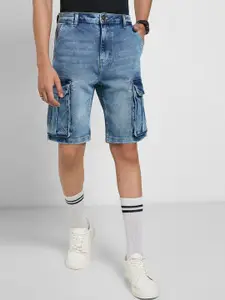 SF JEANS by Pantaloons Men Washed Denim Shorts
