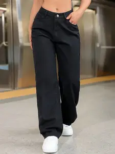 RIVI Women Jean Straight Fit Mid-Rise Stretchable Jeans