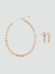 MANGO Women Link Necklace With Earrings