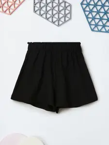 max Girls Printed Regular Fit Mid-Rise Cotton Shorts