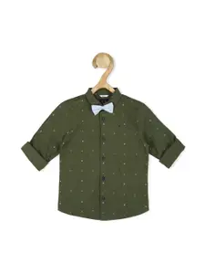 Allen Solly Junior Boys Slim Fit Ditsy Printed Pure Cotton Casual Shirt