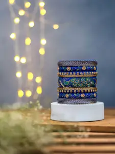 Taasha Craft Set Of 7 Cotton Threads Handcrafted Bangle